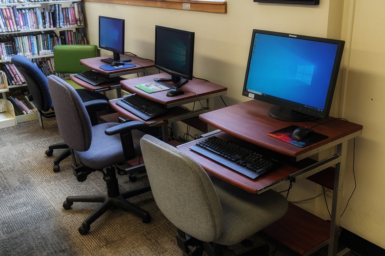 Library computer area photo