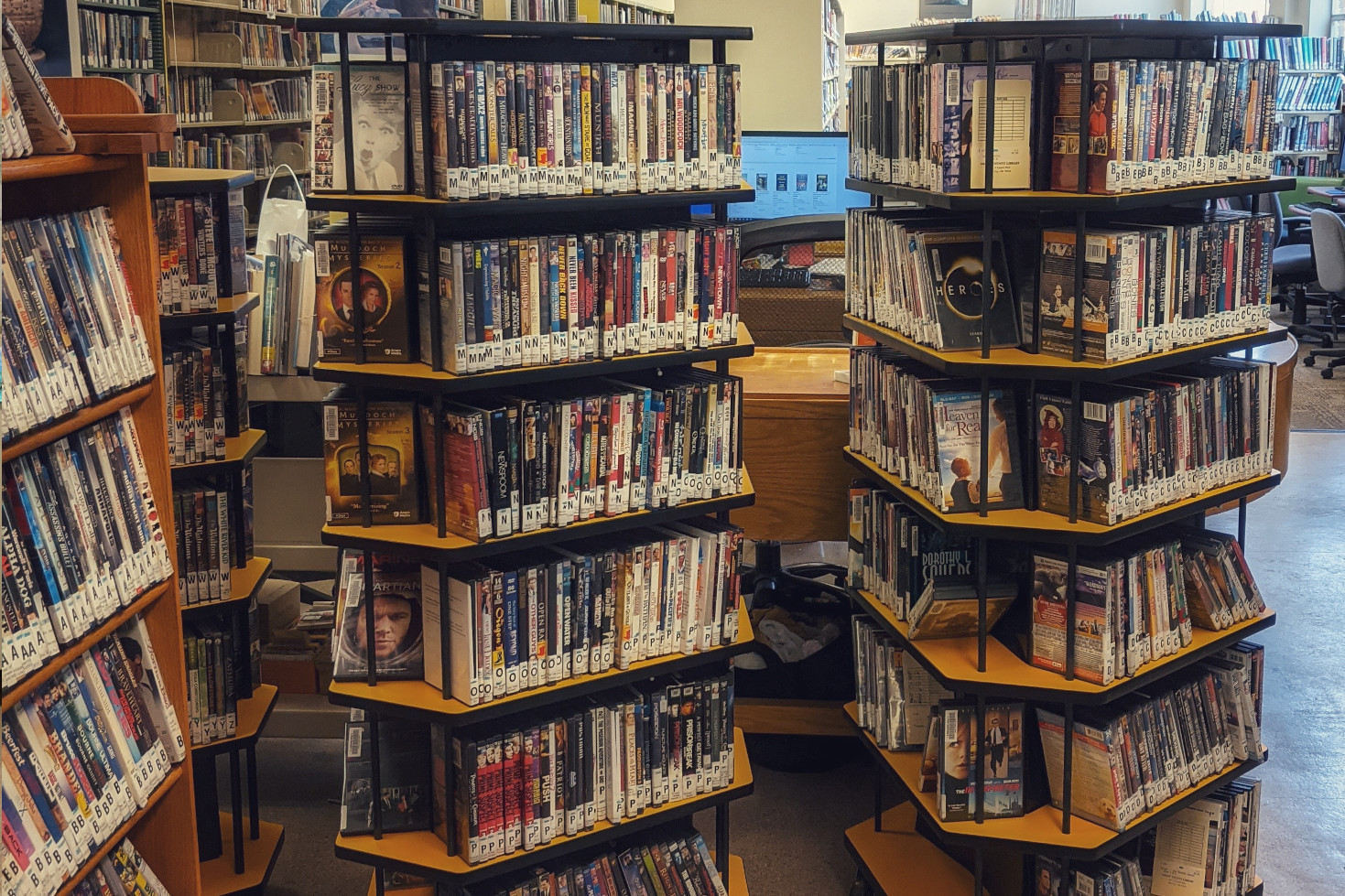 Library movie collection photo